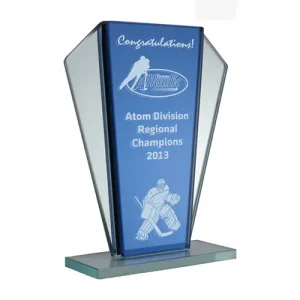 Glass Ambherst Blue Award Mirror