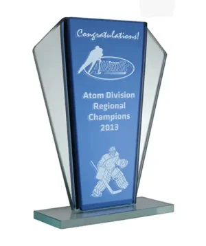 Glass Ambherst Blue Award Mirror