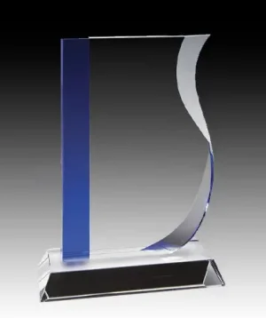 Crystal Wave Blue Accent Award